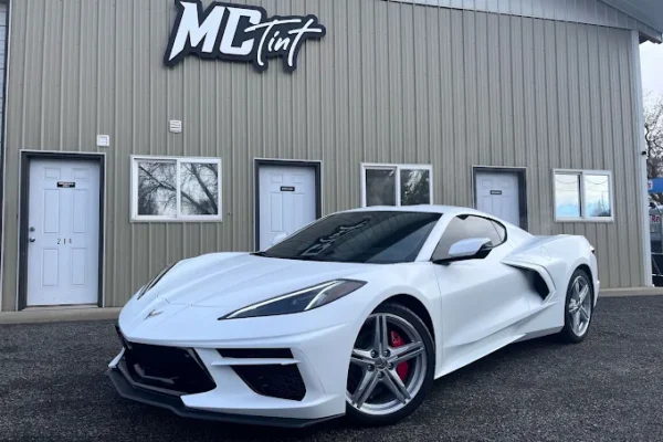 white corvette tinted